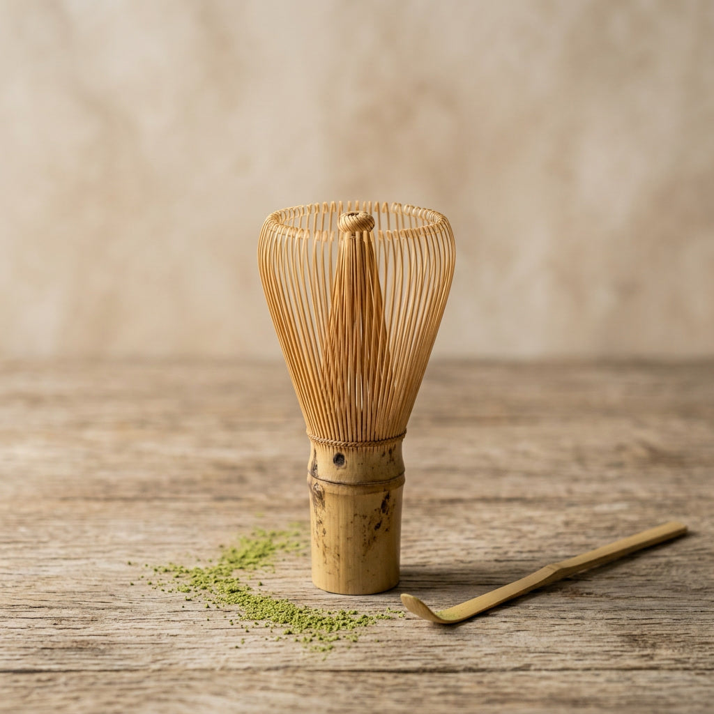 Chasen, batidor de bambú tradicional japonés para preparar matcha — MatchaPro